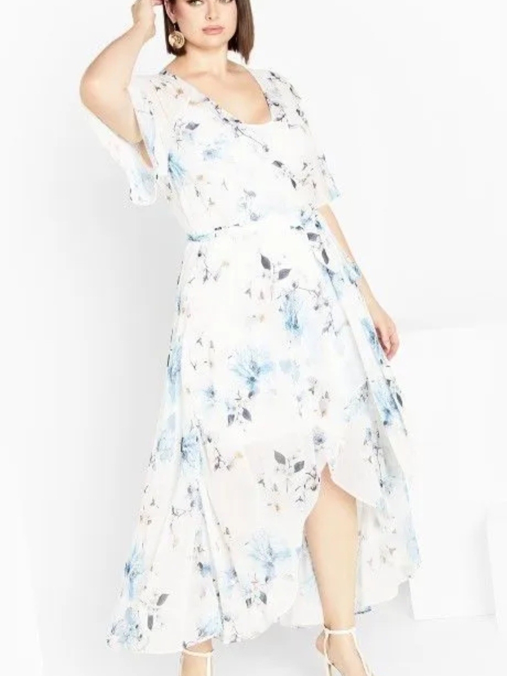City Chic Shy Orchid Flowy Maxi Dress - NWT - 16w